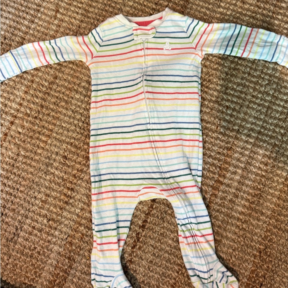 GAP White and Red Footies One Piece
